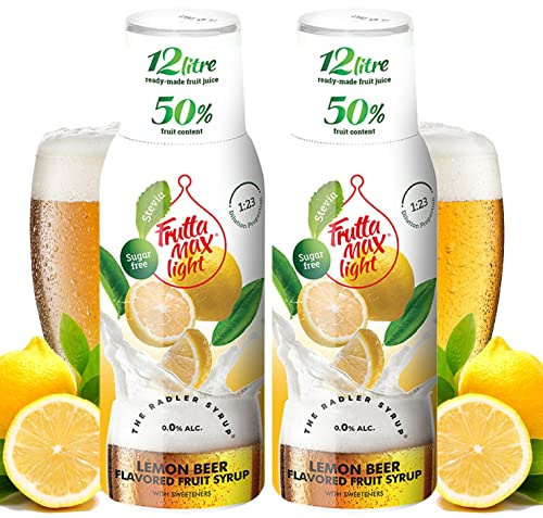 2 x 500ml LIGHT Zitronen-Radler - Fitness-Sirup von Frutta Max | Zuckerfrei | mit Stevia