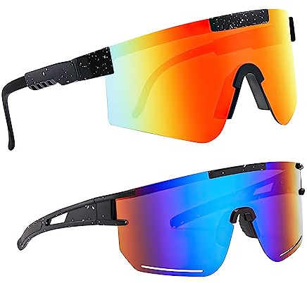 WOLAFOO Schnelle Brille Rave Fahrradbrille Sonnenbrille Herren Damen Sportbrille Fahrradbrille Polarisierte UV400 Schutzbrille für Outdoor-Laufen, Autofahren, Radfahren, Angeln