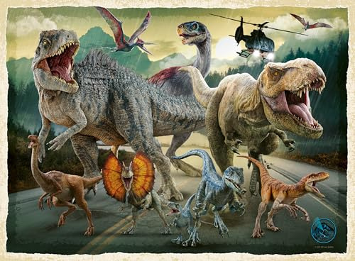 Ravensburger barnpussel 12001058 - Livet hittar en väg - 200 bitar XXL Jurassic World pussel för barn från 8 år och uppåt