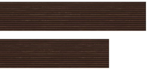 HPFloor Akustik Wandpaneele | MDF Lamellen mit Eichenfurnier | Wandverkleidung zur Schalldämmung & Schallschutz | 240 x 60 cm | 21 mm stark | Filz schwarz | Smoke Oak