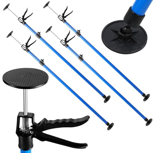 Fiqops 8 soportes de techo, soporte de montaje de hasta 50 kg, soporte telescópico de hasta 45°, soporte de montaje de 115 – 290 cm, soporte de una sola mano para paredes, techos, altura ajustable,
