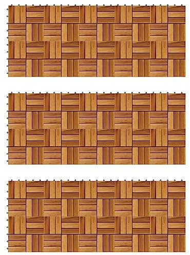 Willood Terrassenfliesen 30 Stk. 30x30 cm Akazienholz
