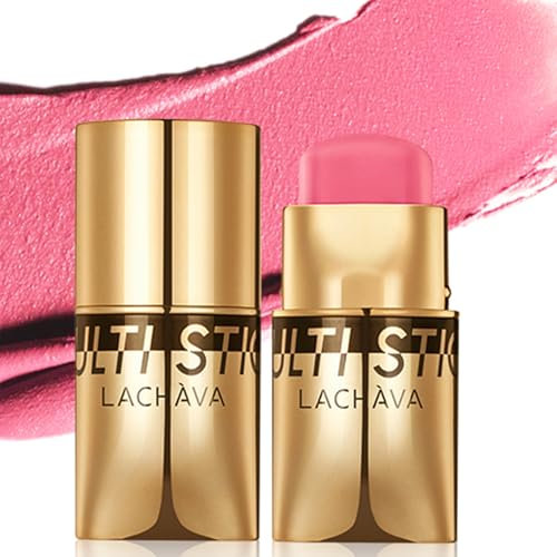 Blusher Stick, Long Lasting 3 in 1 Blush Stick for Cheeks Lips Eyes, Liquid Blush Waterproof Cream Blush, Blushers for Women Girls Cheeks Korean Makeup (06)