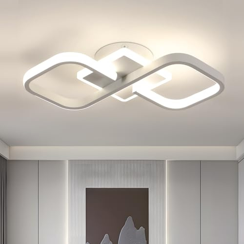 Comely Plafonnier LED, 36W 4000LM Lampe de Plafond Carré, Blanc Luminaire Plafonnier Moderne Acrylique pour Couloir Salle de Bains Cuisine Salon, Lumière Naturelle 4500K
