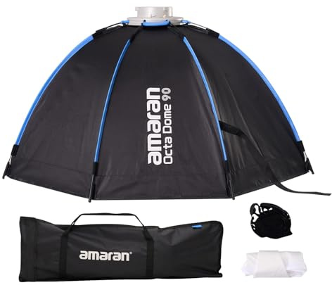 Aputure Amaran 35/90cm Softbox octogonale avec Sac de Transport en nid d'abeille Pliable/Installation Rapide Compatible avec Amaran 300C/150C/200X/200D/100X/100D (Octa Dome 90)