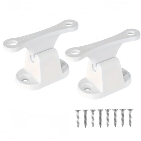 joonnair Pack de 2 Retenedor Puerta Autocaravana, Cierre de Puerta para Caravana con Tornillos, Retenedor Puerta Caravana, Accesorios de Autocaravana para Barcos, Camping y Armarios (Blanco)