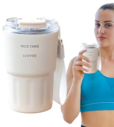Gungtj Tumbler with Straw, 360ml Insulated Travel Mug, 2.76x2.76x5.71 Inches Hot Cold Beverage Retention, Portable Stainless Steel Cup with Sipper Lid, Gym and Outdoor