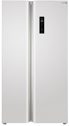 HYE American Fridge Freezer - Side By Side American Style Fridge Freezer, No Frost, 92cm Width, 505L Freestanding Design, Low Noise (37dB), Cool Silver Finish, Ideal For Large Families - RF01AM505S07