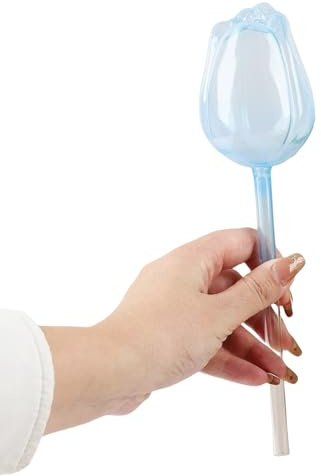 Geavonyg Glasbewässerungszwiebeln in Tulpenform Automatische Geräte Für Pflanzen Innen Und Außenbereich Glasspitzen
