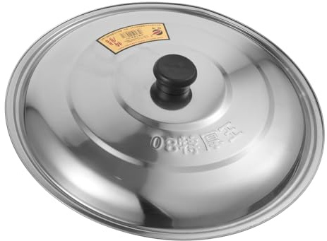 NAMOARLY Tapa y Diseño para Mantener el Vapor de Olla Redonda de Acero Inoxidable con Perilla Cómoda Adecuado para Sopas y Wok en Cocina Doméstica