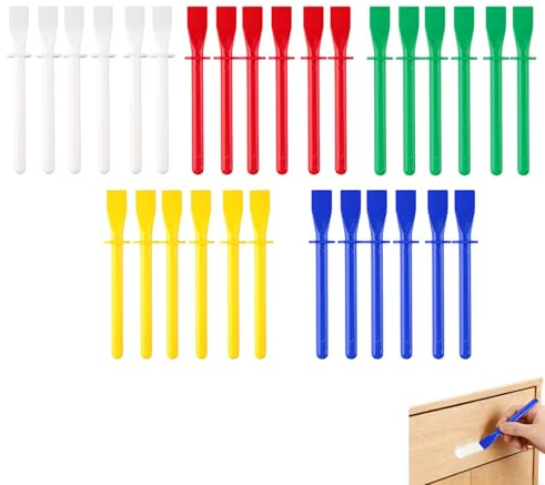 30PCS Colored Plastic Glue Spreaders for PVA Glues Ergonomic Handle Easy to Clean and Reuse Ideal for DIY Art Woodworking Leather Crafts and Mixing Paints