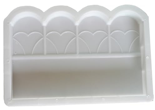 Bemonew Moules à béton et formes de bordures en béton, forme de bord rond pour bordures de jardin, moule réutilisable en plastique pour parterre de fleurs pour créer une pelouse décorative