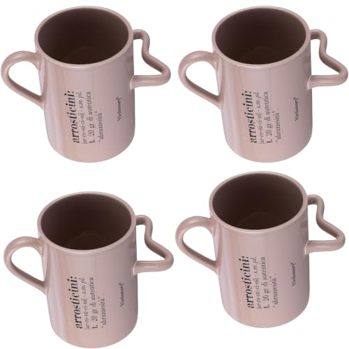 bricoleva.it Set 4 Caraffe Porta Arrosticini in Ceramica Beige, Capacità 1400 ml,Capacità 1400 ml - Ø 12,3 x h. 18 cm (Arrosticini)