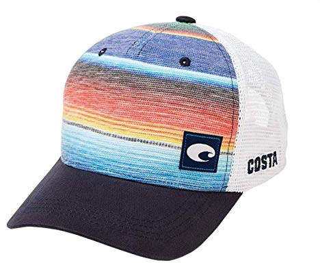 Costa del Mar Gorra de Camionero Unisex con Rayas Bajas para Adultos, Azul, Talla única