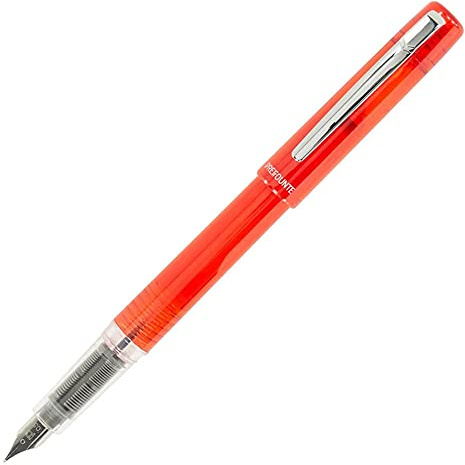 Platinum Prefounte Fine Fountain Pen - Vermillion Orange