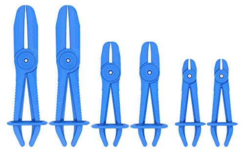6 tlg Schlauchklemmen Zangen Set Abklemmzange Schlauch Abklemmen Klemmzange | Blau