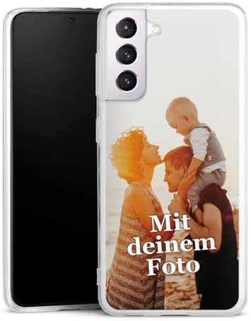 DeinDesign Silikon Hülle kompatibel mit Samsung Galaxy S21 5G Case transparent Handyhülle Selbst Gestalten Personalisieren Zum Anpassen