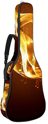 Gitarrentasche mit Reißverschluss, wasserdicht, weich, für Bassgitarre, Akustik- und klassische Folk-Gitarre, Musik, Braun