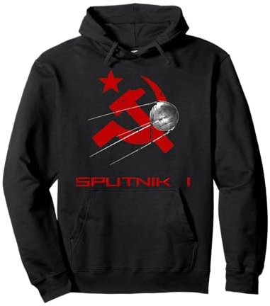 Satellite Spoutnik 1 avec marteau et faucille soviétique Sweat à Capuche
