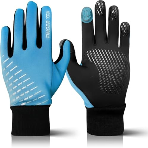 LOVMEAD Winter Handschuhe Kinder Fahrrad Jungen Mädchen Touchscreen Winterhandschuhe rutschfest Winddicht Fahrradhandschuhe für Radfahren Laufen Fußball Skifahren Wintersport Outdoor