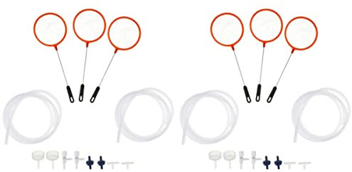 Mipcase 2 Sets Fischfangnetz-Set Garnelennetz Fang- Und Freigabenetz Für Garnelen Fische Betta Und Guppys Robustes Tragbares Und Einfach Zu Verwendendes Tauchsieb Aus Kunststoff