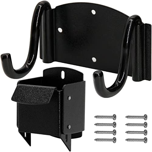IronDIY Kraftig skottkärra förvaringsfäste, svart, robust, 36 kg kapacitet, för utomhusbruk