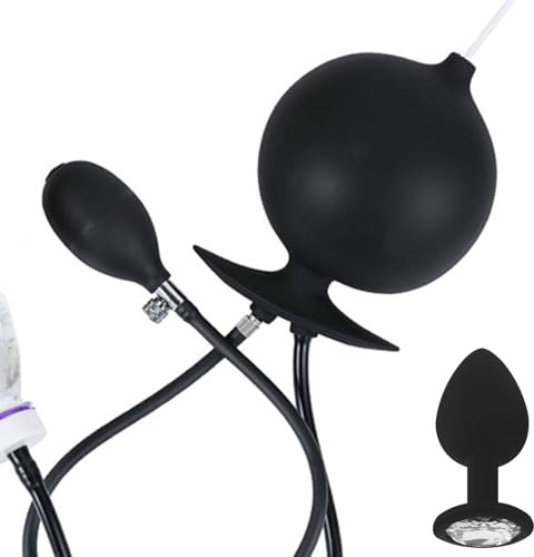 BDSMJOY Aufblasbar Analplug mit Pumpe,Anal Plug mit Analdusche für Analverkehr,Buttplug Silikon,Analdehner,Analplug für Frauen Männer,Plug Sexspielzeug Set,Sexspielzeug für Paare extrem sex