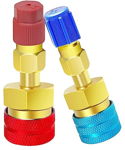 R1234YF Schnellwechsler, R1234yf zu R134a Adapter, 1234yf-auf-134a-Adapter | High-Low-Side-Anschluss-Konvertierungskit für AC-Aufladung R-1234yf-Kältemittel Schlauchanschluss für Klimaanlage