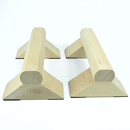 Liegestützgriffe, 20 cm, rutschfeste, stabile Liegestützstangen, Heimtrainingsgeräte, Liegestützgriff, Liegestützgriffe für Liegestützständer aus Holz, Liegestütze