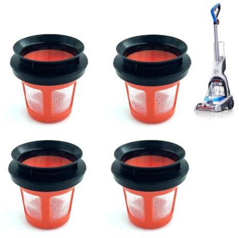 Sionlan FH50700 Replacement Filter Compatible With Hoover PowerDash Pet FH50700, FH50701, FH50702, FH50710, FH50750 Vacuum Filter Strainer and Rubber Gasket Attachment (4 Pack)