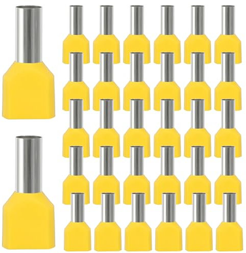 Lot de 100 bornes jumeaux 6 mm² double ensemble de bornes jumelles 2 x 6,0 mm² longues 2 x 6 mm² 2 x 6 mm²