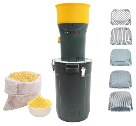 Molino Eléctrico de Grano y Especias - 5 Modos de Filtro, 6.6 Galones - Para Trigo, Cereales, Piensos - Uso Doméstico y Comercial