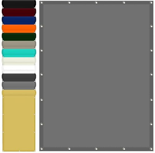 Pergola Canopy 1.6 x 8 m(5.2 x 26.2ft) Waterproof Rectangular Canopy with Free Rope UV Block Weather-Resistant with Grommets Pes Sun Shades Outdoor Garden Patio Party, Light Grey