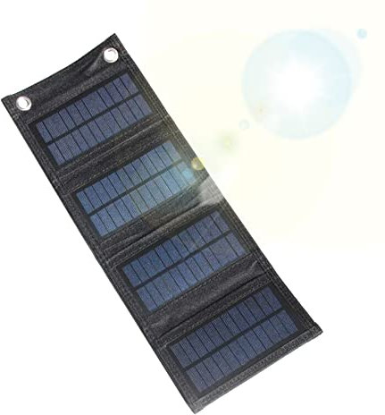 SHUAIGUO Caricabatterie Solare Pieghevole da 6W 5V con Porta USB Pannello Solare Portatile Caricabatterie Compatto Impermeabile per Telefono a energia Solare per Tablet cellulari Portatili Campeggio