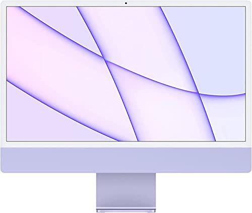 2021 Apple iMac con Processore Apple M1 (24-inch, 8GB RAM, 512GB SSD Storage) (QWERTY English) Viola (Ricondizionato)