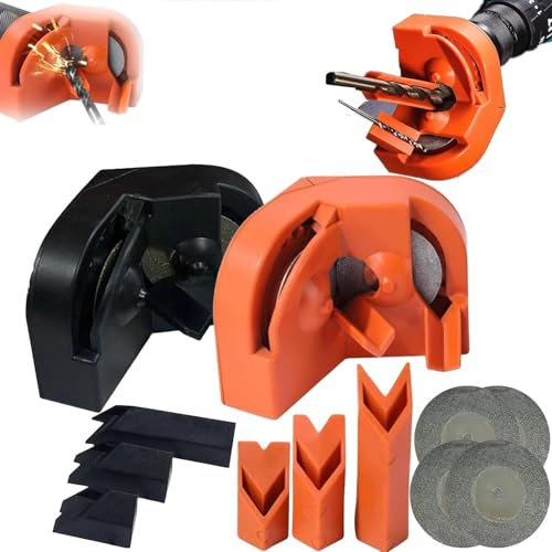 Grishay SharpMax Pro,Outfany Drill Bit Sharpener,Libiyi SharpMax Pro,Portable Drill Grinder Grinding Tool,Multipurpose Drill Bit Grinding Sharpener,for All Bits (Black*2)