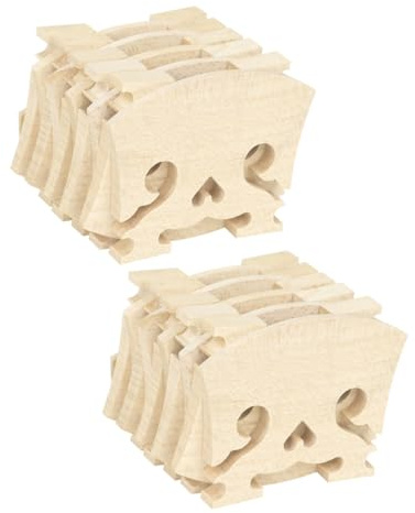 ifundom Puente de Violín Madera de Arce Beige de Arce en Forma de Corazón 10 Piezas Mejora el Tono del Violín, Fácil de Transportar para Grabaciones y Presentaciones