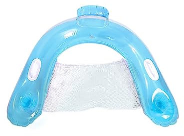 Pool flyter Vuxen Uppblåsbara flytande vattenmadrasser Hängmatta Loungestolar Poolvatten Flytande säng Sportleksaker Flytmatta Pooltillbehör Flytande vattenstol(Blue)