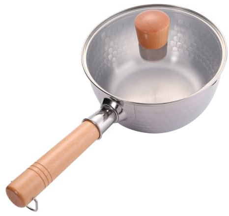 Cabilock Snow Pan Non-Stick Milk Sauce Pan for Home Kitchen Stainless Steel Multifunctional Pot Suitable for Stove to Oven Cooking and Everyday Household Use