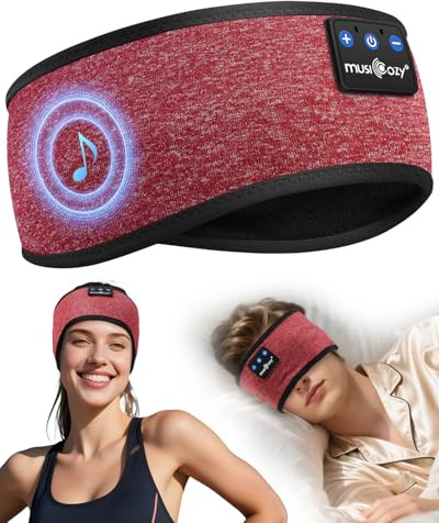 MUSICOZY Sleep Headphones, Comfortable Headband Headphones for Side Sleepers - Bluetooth 5.4 Wireless Headphone with Ultra Thin Speakers for Sleeping,Sport,Travel,Nap,Relaxation