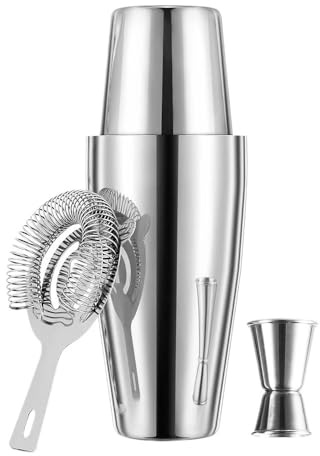 Shaker Cocktail,Shaker Caffe Freddo Set Di Shaker For Cocktail Professionali Da 4/5 Pezzi, Mixer, Bar In Acciaio Inossidabile, Bicchiere Vino Barista(750x600-4pcs)