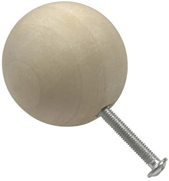 WUYXTO 8 Stück unvollendete Holzknöpfe, runde Kugel-Schrankgriffe, Holzschrank-Hardware for Möbel, Schubladen, Kommoden, Kleiderschrank Für Schränke(25mm)