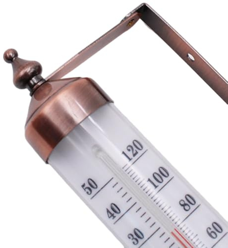 Serenophile High-Strength Metal Outdoor Indoor Thermometer, 10-Inch Cordless Decor with Dual Scale Fahrenheit Celsius for Home Garden Yard Pool Office
