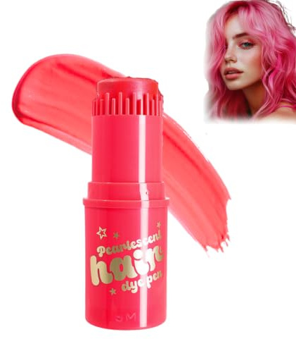 2-in-1 Hair Dye, Roter Instant Haarfarbe Stick, Haaransatz Stift für Haarfarbe, Haartönung - Rote Haarfarbe Stick mit Kamm, Wasserfest & Schweißfest für Festival & Livehouse