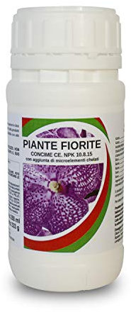 Concime Piante Fiorite bioA.L.T. Concime biologico Liquido con Azoto Fosforo Potassio Fertilizzante Migliora la Crescita delle Piante in fiore sia per uso fogliare che per irrorazione 250 ml Litro