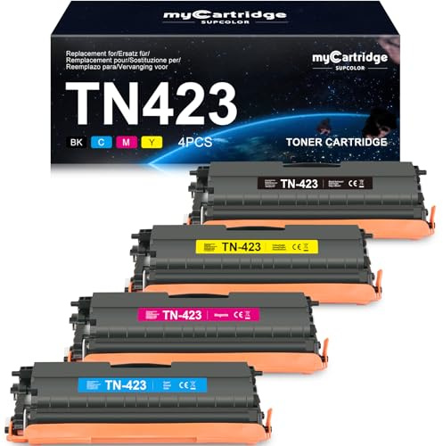 myCartridge SUPCOLOR TN423 Toner 4er-Pack für Brother TN-423, TN421, MFC-L8690CDW, MFC-L8900CDW, HL-L8260CDW, HL-L8360CDW, DCP-L8410CDW
