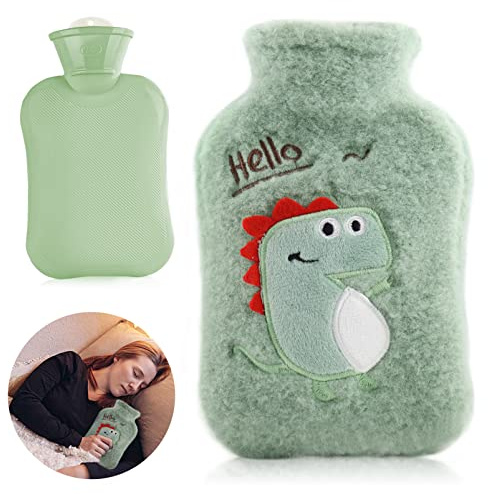 Wärmflasche Kinder, Bettflasche mit Bezug, Warmwassersack