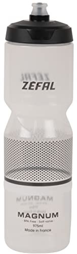 ZEFAL Magnum Transparente - Bidón Ciclismo Reutilizable - Botella Bicicleta y MTB Sin BPA - Transparente, 975ml