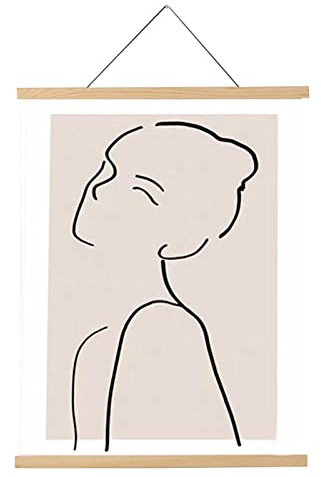 Eastuy Cadre Photo Magnétique, Aimanté Affiche Rail Bois, Porte Affiche Magnétique en Bois, Utilisé pour Accrocher des Cartes, des Peintures À l'huile, des Affiches, des Photos