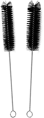 fancility 2 cepillos de limpieza para grupos de preparación, cafeteras automáticas y limpieza de máquinas (20 y 25 mm de diámetro de 21 cm), entre otros, compatibles con DeLonghi – Cepillo de limpieza